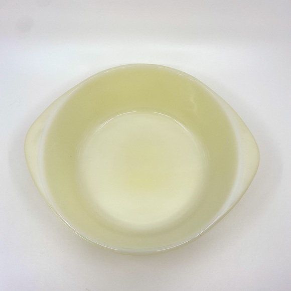 💛 Vintage Glasbake J514 Yellow 2 Qt Casserole Dish w/ Lid Buttery Pastel MCM 💛 - Picture 10 of 15